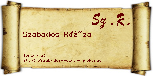 Szabados Róza névjegykártya