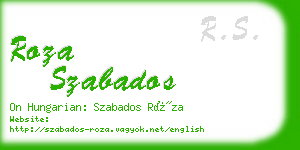 roza szabados business card